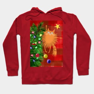 Ginger Cat and the Christmas Tree Hoodie